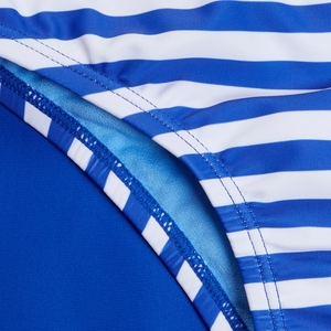 Ensemble maillot dermoprotecteur manches courtes pour filles, bleu