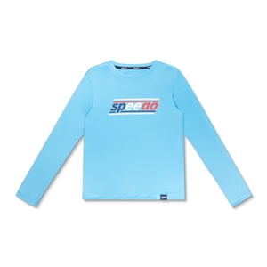 Boys Graphic Long Sleeve Swim Shirt Blue - M