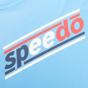 Boys Graphic Long Sleeve Swim Shirt Blue