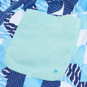 Boy's Print Boardshort 17" Blue
