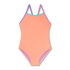 Girls Solid Propel Back One Piece Pink - 16