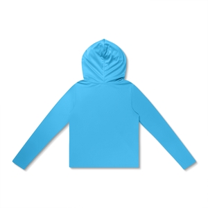 Girl's Hooded Swim Tee Blue