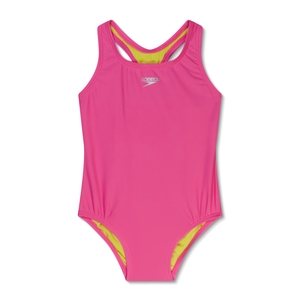 Girls Solid Racerback One Piece Pink - 6