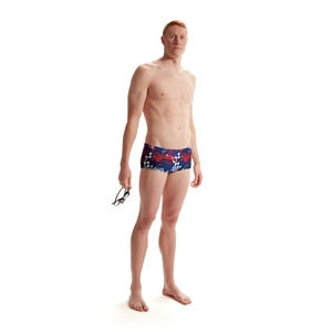 Men's Printed Euro Brief Blue