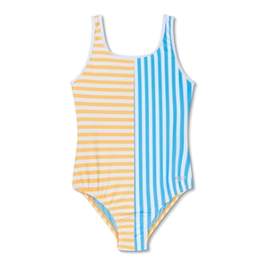 Stripe Blocked One Piece - Peel Yellow | Size 8