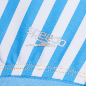 Girl's Stripe Blocked One Piece Yellow