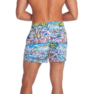 Maillot de bain à motif imprimé Rondo Edge 14 po pour hommes, jaune