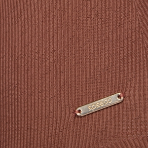 Women's Keyhole Rib One Piece Brown