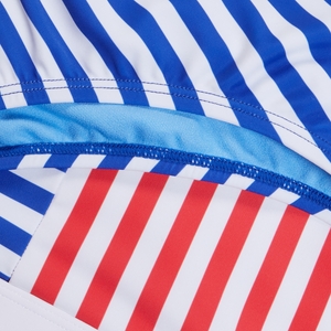 Girl's Stripe Blocked Bikini Set Blue