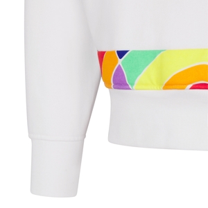 Unisex Pride Fleece Graphic Hoodie White