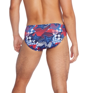 Men's Printed One Brief Blue