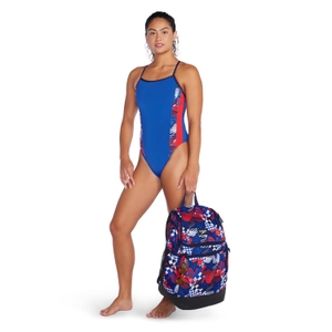 Women's Colorblock One Back One Piece Blue