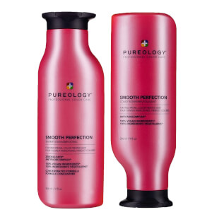 Pureology Smooth Perfection Shampoo and Conditioner Routine For Frizz Prone, Colour Treated Hair 266ml