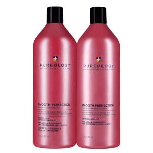 Pureology Smooth Perfection Shampoo and Conditioner Routine For Frizz Prone, Colour Treated Hair 1000ml