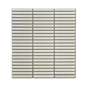 Mini Linear Cotton Off-White Mosaic Tile Sheet - 0.9 sqm pack