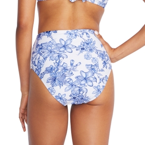Women's Print High Waist Bottom Blue/White