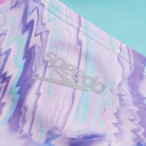Ensemble deux pièces à motif imprimé à nouer au dos pour filles, bleu/violet