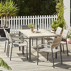 Matara 6 Seater Garden Dining Set Homebase