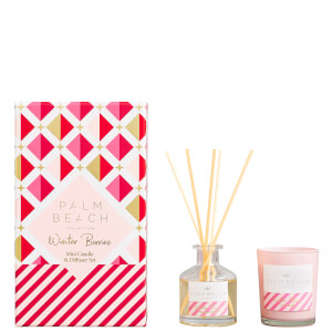 Palm Beach Collection Winter Berries Mini Candle and Diffuser Pack