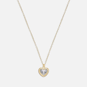 Coach Heart Gold-Tone Pendant Necklace