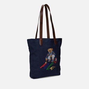 トートバッグ Polo Ralph Lauren/Polo Bear Twill Shopper Tote/Moss Agate Polo Bear Twill Shopper Tote