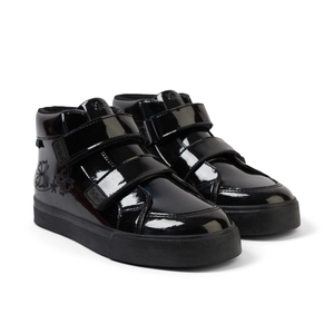 Junior Girls Tovni Hi Vel Stardust Patent Leather Black