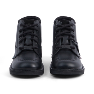 Youth Unisex Kick Hi Mix Mesh Leather Black