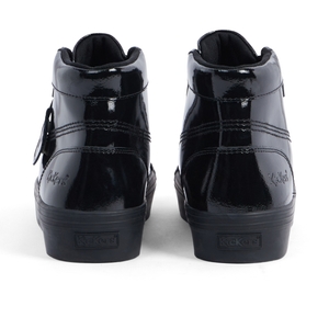 Youth Womens Tovni Stack Hi Flower Patent Leather Black
