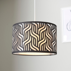 Mylo Black Lazer Cut Lamp Shade - 35cm