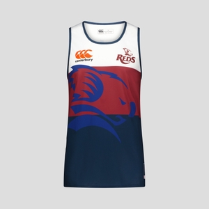 Canterbury M Qld Reds Training Singlet - White - XS