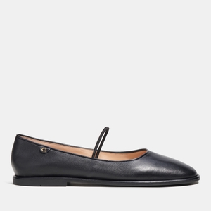 Emilia Leather Leather Mary Jane Flats