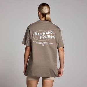 T-shirt Oversize Health & Wellness Graphic da MP para Senhora - Espresso