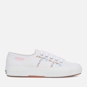 2750 Floral-Embroidered Canvas