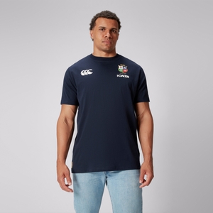 Mens British & Irish Lions Cotton Jersey Tee Navy