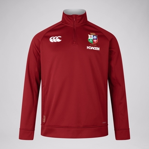 Mens British & Irish Lions 1/4 Zip Fleece Red