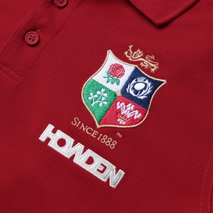Mens British & Irish Lions Pique Polo Red