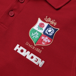 MENS BRITISH & IRISH LIONS CCC PIQUE POLO RED