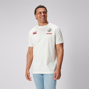 MENS BRITISH & IRISH LIONS CCC COTTON JERSEY T-SHIRT WHITE