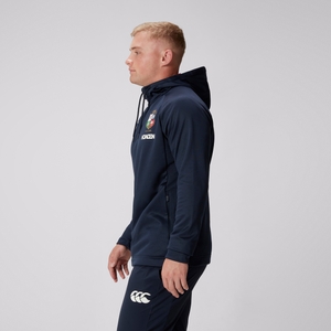 Mens British & Irish Lions 1/4 Zip Hoody Navy