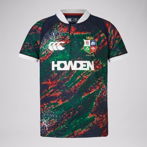 Junior Unisex British & Irish Lions Warm Up Jersey Navy/Geen/Red