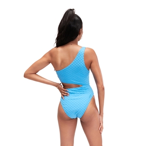 FLU3NTE Cut Out Asymmetric Swimsuit Blue