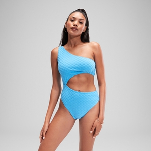 FLU3NTE Cut Out Asymmetric Swimsuit Blue - XL