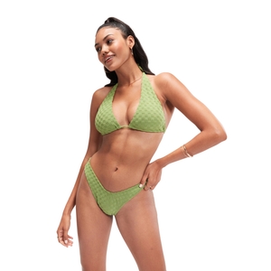 FLU3NTE Terry Scoope Bikini Bottom Green