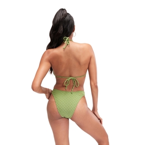 FLU3NTE Terry Scoope Bikini Bottom Green