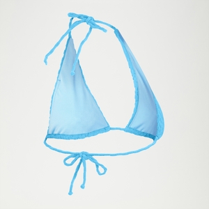 FLU3NTE Terry Triangle Bikini Top Blue