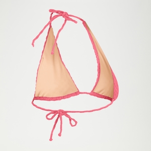 Pinkes FLU3NTE Terry Triange Bikinioberteil