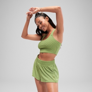 Women's Flu3nte Terry Crop Top Green