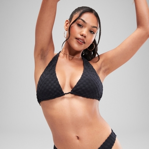 Women's Flu3nte Terry Convertible Tri Strap Top Black