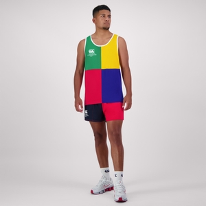 MENS HARLEQUIN SINGLET ASSORTED