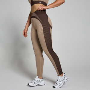MP Women's Contrast Rib Seamless Leggings - Cashmere/Espresso